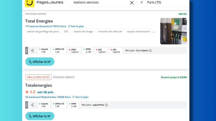 Pénurie d essence PagesJaunes fait l inventaire en temps réel des