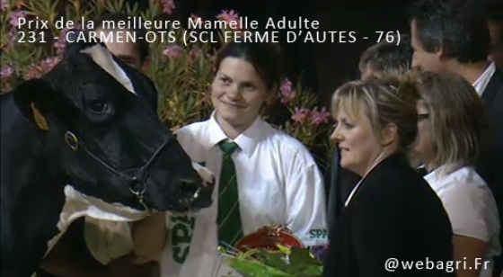 Meilleure mamelle adulte Holstein Space 2013