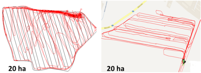 Comparaison du semis à la récolte d'une parcelle au Ctf
