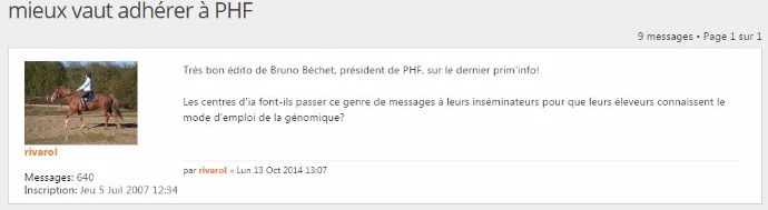 Discussion entre éleveurs sur les forums de Terre-net et Web-agri