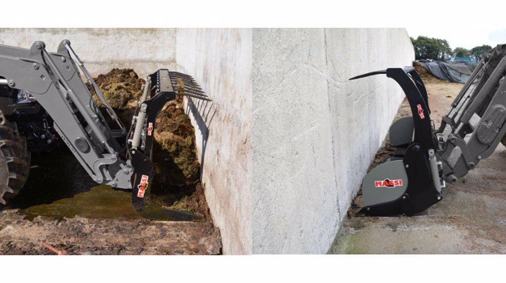 A gauche : la benne Multigrap, à droite : l'Agrishark compact. (©Magsi) A gauche : la benne Multigrap, à droite : l'Agrishark compact. (©Magsi)