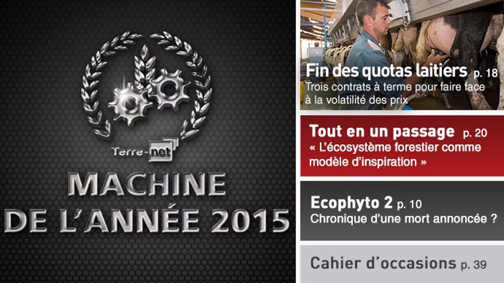 Machines de l’année 2015 : pour l’élevage aussi !