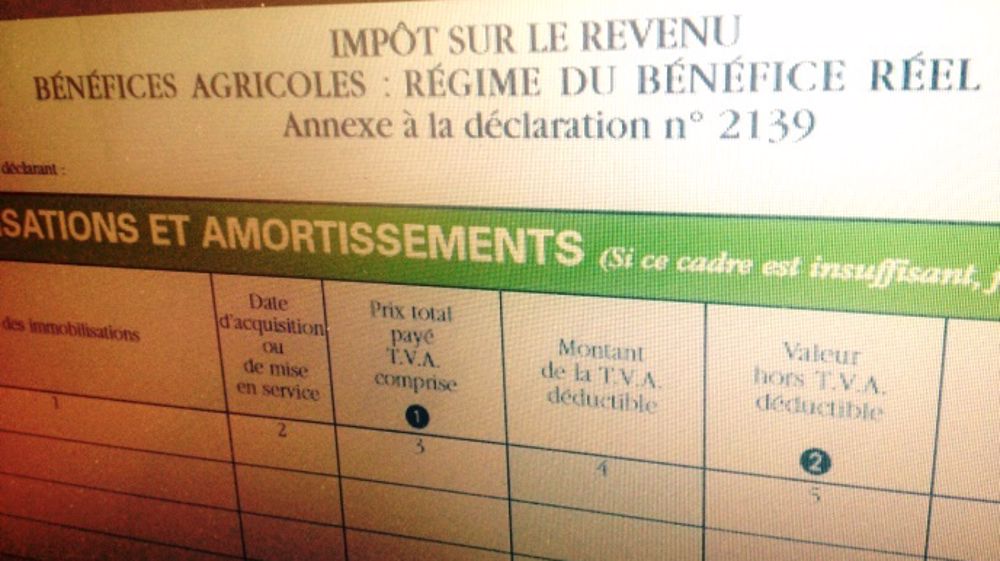 Déclaration des bénéfices agricoles au titre de l'impôt sur le revenu (©Terre-net média)