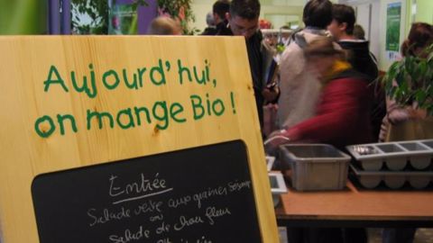 Début 2015 en France, 59 % des établissements de restauration déclaraient proposer des produits biologiques à leurs convives. (©Fnab) Début 2015 en France, 59 % des établissements de restauration déclaraient proposer des produits biologiques à leurs convives. (©Fnab)