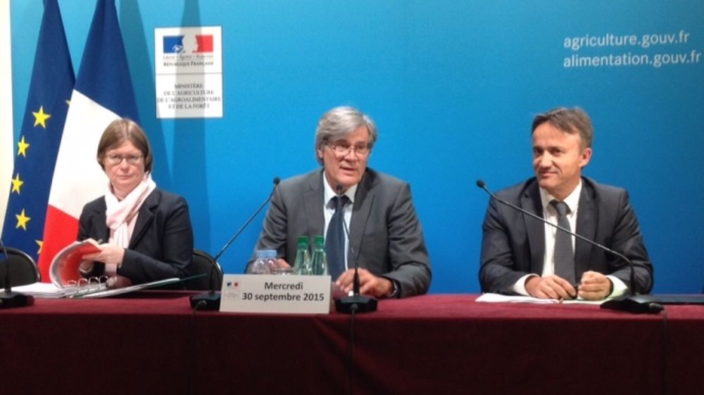 Stéphane Le Foll a présenté un budget 2016 pour l'agriculture en baisse de 2,8 %, sans impact sur le financement des mesures d'intervention, notamment en faveur de l'élevage. (©Terre-net Média)