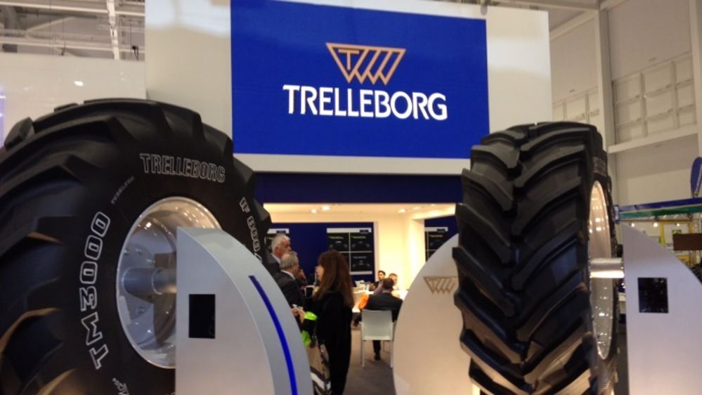 Le stand Trelleborg à l'Agritechnica 2015. (©Terre-net Média)