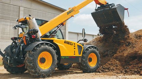 Le télescopique Agri Tech VS EVO 2 est équipé d'un relevage arrière à 3 points. (©Dieci) Le télescopique Agri Tech VS EVO 2 est équipé d'un relevage arrière à 3 points. (©Dieci)