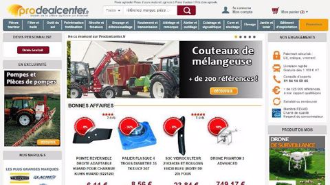 Le site d'e-commerce agricole Prodealcenter existe aussi en version adaptée aux mobiles. (©Terre-net-média)