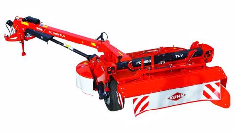 La nouvelle faucheuse conditionneuse de Kuhn se passe de l'andaineuse grâce à ses volets réglables. (©Kuhn)