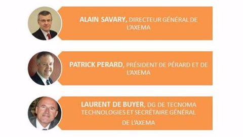De haut en bas, : Alain Savary, directeur général de l’Axema, Patrick Perard, président et Laurent de Buyer, secrétaire général. (©Terre-net Média)