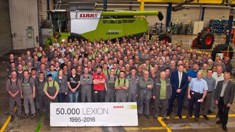 21 ans après son lancement, Claas a fabriqué 50 000 Lexion. (©Claas)
