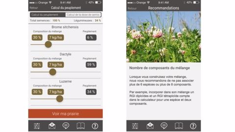 Le calculateur permet de choisir les semences dans les bonnes proportions (©Gnis)