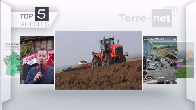 Les cinq articles les plus lus sur Terre-net cette semaine.  