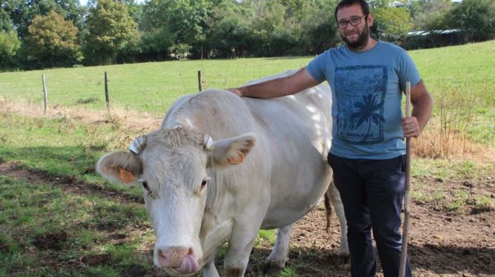  « Je n’étais pas trop "branché" internet avant mais aujourd’hui, c’est vraiment devenu une habitude ! », s’exclame Sébastien Bera, éleveur de Charolaises dans le Puy-de-Dôme. (©S.Bera)