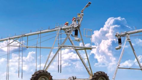 Moins de 6 minutes pour décrocher la dernière travée de votre pivot grâce à Drop Span 9500 DS ! (©Zimmatic)