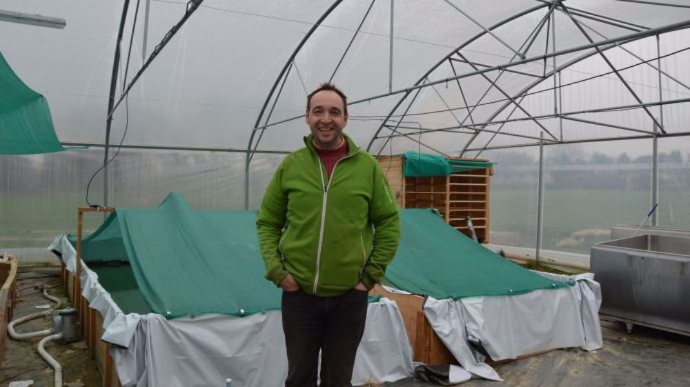 Installé à Cesson-Sévigné, aux portes de Rennes (Ille-et-Vilaine), Bertrand Colleu s’est lancé dans la production de spiruline, une algue aux multiples vertus. (©Cécile Julien) 