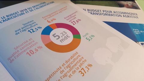 Le projet de budget pour 2018 du ministère de l'agriculture s'élève à 5,23 Mds€. (©Terre-net Média)