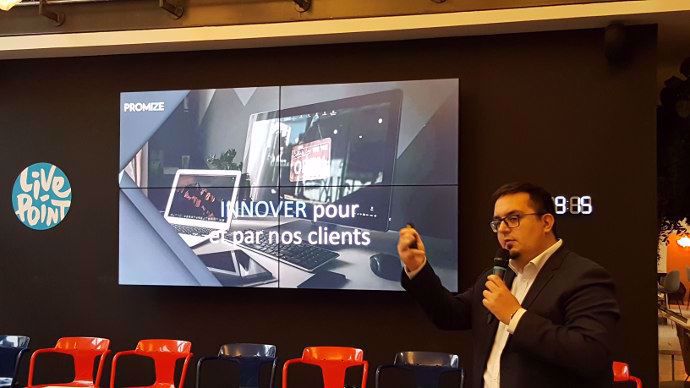 Alexandre Diaz le responsable innovation du groupe présente Promize la start-up interne