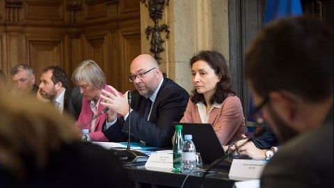 Stéphane Travert a rappelé aux acteurs les engagements pris au cours des États généraux de l’alimentation. (©Xavier Remongin/Min.Agri.Fr)