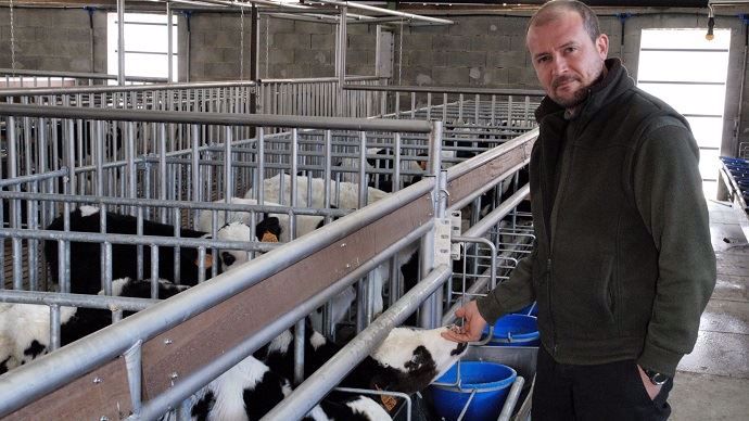 Benoît Ramière, de la SCEA du Barry, éleveur de veaux de boucherie et co-fondateur du projet de méthanisation
