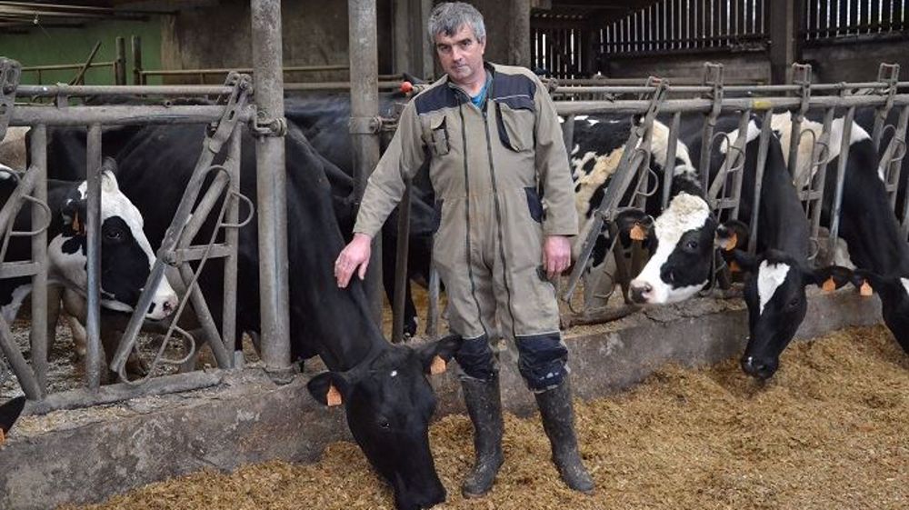Hervé Pape a sorti ses vaches une semaine en février avant de les rentrer en raison du temps. Il craint pour son stock de paille. (©Hervé Pape)