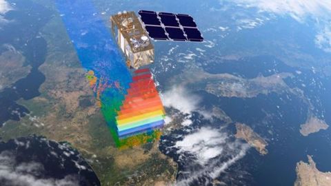 Les deux satellites Sentinel-2 de l'Union européenne permettent de cartographier en haute résolution la terre entière en seulement 5 jours. (©ESA/ATG medialab)  