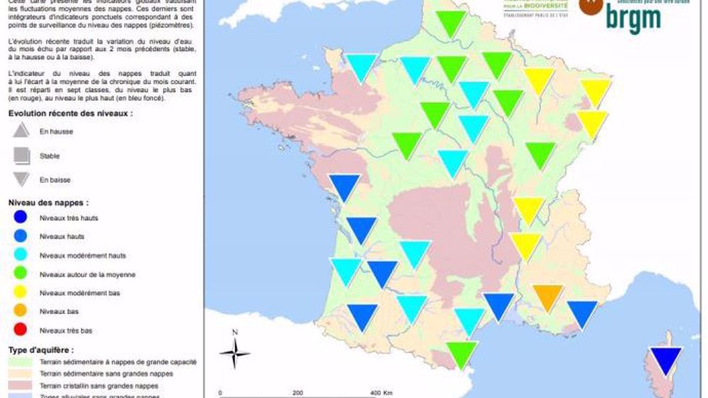<a href="http://www.brgm.fr/sites/default/files/brgm_nappes_eau_2018-08_carte.pdf" target="_blank">Situation des nappes phréatiques au 1er août 2018.</a>(©BRGM)