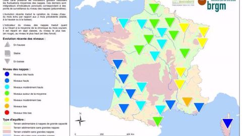 <a href="http://www.brgm.fr/sites/default/files/brgm_nappes_eau_2018-08_carte.pdf" target="_blank">Situation des nappes phréatiques au 1er août 2018.</a>(©BRGM)