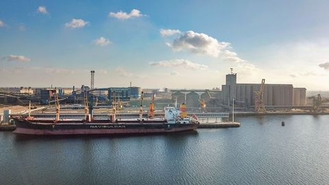 100 000 tonnes de maïs bulgare et roumain vont transiter par les silos céréaliers de Nord Céréales, sur le port de Dunkerque, en 2018-2019. (©Nord Céréales)