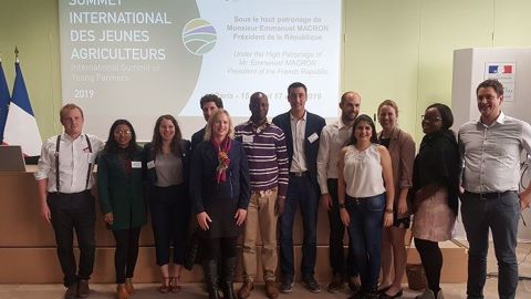 Une dizaine de représentants d'organisations représentatives de jeunes agriculteurs, venus des cinq continents, étaient réunis pendant trois jours, du 15 au 17 avril 2019, pour un Sommet international des jeunes agriculteurs. (©Terre-net Média)