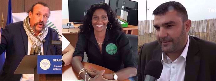 Benoît Biteau (EELV), Maxette Pirbakas-Grisoni (Rassemblement national) et Jérémy Decerle (LREM) sont les trois agriculteurs élus au Parlement européen le 26 mai 2019.