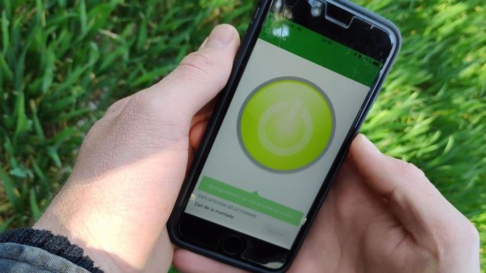 Aptimiz fonctionne par géolocalisation et les mesure du temps se font automatiquement. L'agriculture n'a qu'à mettre en route l'application le matin et l'éteindre le soir. (©Aptimiz)