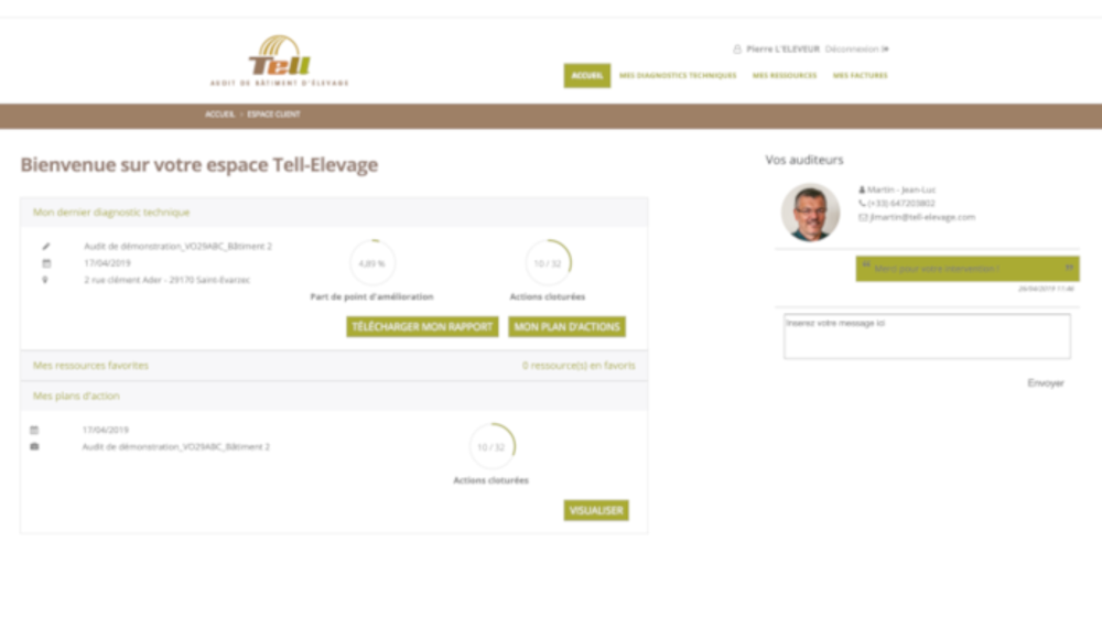 L'outil en ligne Tell.Me facilite les échanges et la gestion des modifications à réaliser. (©Tell-elevage.com)