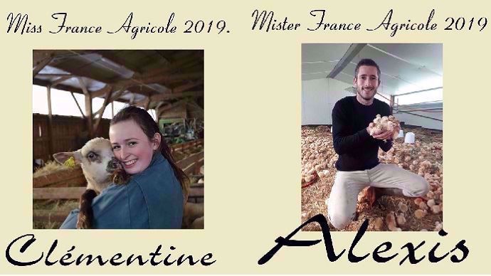 Clémentine et Alexis, Miss et Mister France agricole 2019