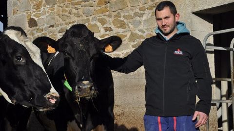 Quentin Velut compte dans son troupeau 6 vaches à plus de 100 000 kg dont Bonenza qui pointe à 128 000 kg de lait. (©Terre-net Média) Quentin Velut compte dans son troupeau 6 vaches à plus de 100 000 kg dont Bonenza qui pointe à 128 000 kg de lait. (©Terre-net Média)