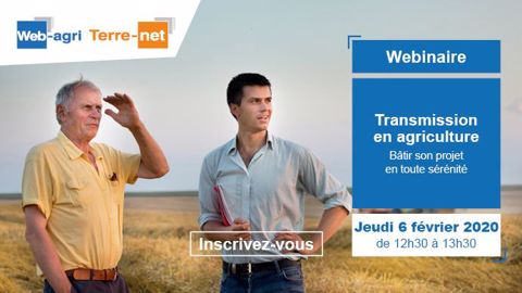 <a href="https://attendee.gotowebinar.com/register/1859945269022736140?source=art%20" title="Inscription au webinaire sur Terre-net sur la transmission en agriculture." target="_self">Cliquez ICI ou sur l'image pour accéder au formulaire d'inscription du webinaire sur la transmission en agriculture.</a> (©Terre-net Média) <a href="https://attendee.gotowebinar.com/register/1859945269022736140?source=art%20" title="Inscription au webinaire sur Terre-net sur la transmission en agriculture." target="_self">Cliquez ICI ou sur l'image pour accéder au formulaire d'inscription du webinaire sur la transmission en agriculture.</a> (©Terre-net Média)