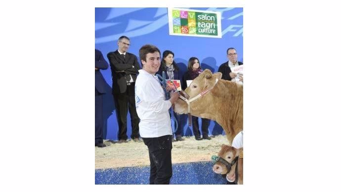 hugo jeune eleveur de pyrenees atlantiques passionne de concours animaux race blonde d aquitaine
