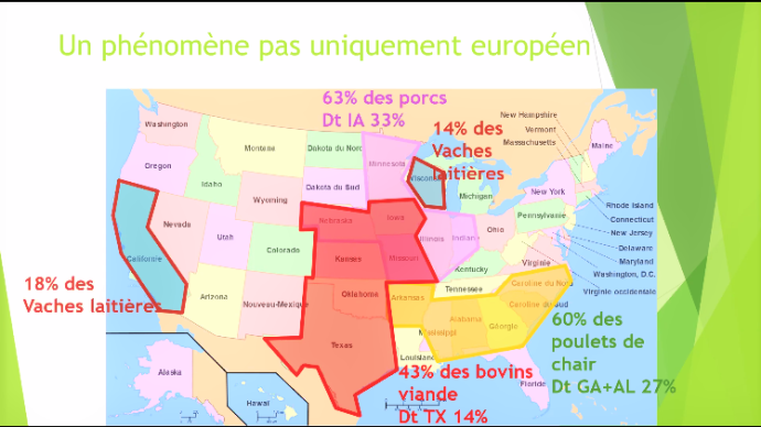 Concentration des élevages aux Etats-Unis