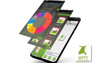 L'appli Happy notes enregistre toutes les données quotidiennes concernant la conduite du troupeau et aboutit à un score final puis met en évidence les points forts et ceux à améliorer. (©Obione) L'appli Happy notes enregistre toutes les données quotidiennes concernant la conduite du troupeau et aboutit à un score final puis met en évidence les points forts et ceux à améliorer. (©Obione)