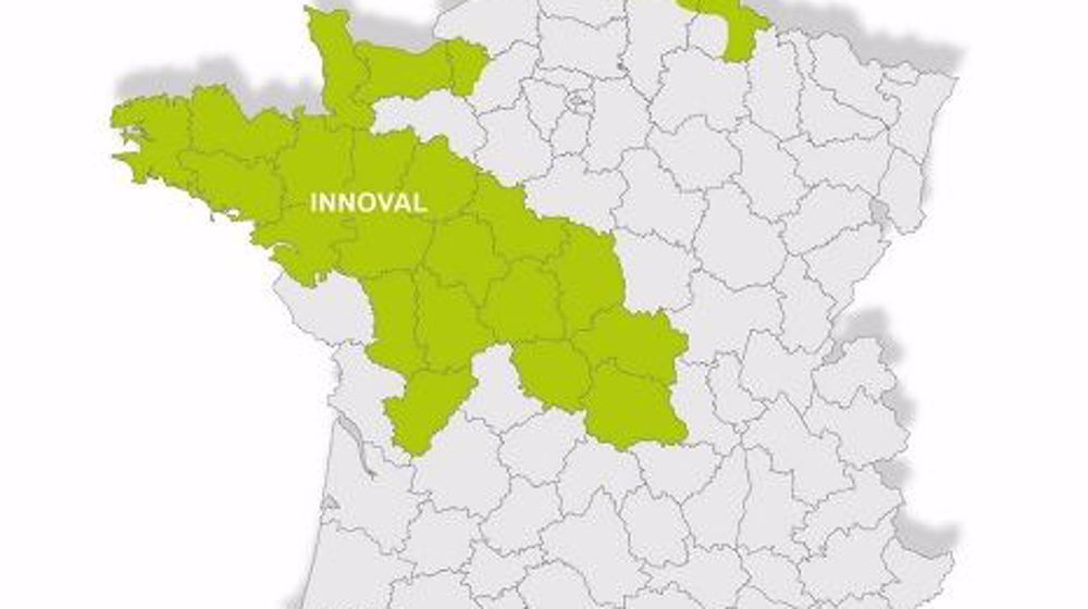 Territoire couvert par Innoval (BCEL Ouest, Copavenir, Evolution, GDS Bretagne). (©Innoval)