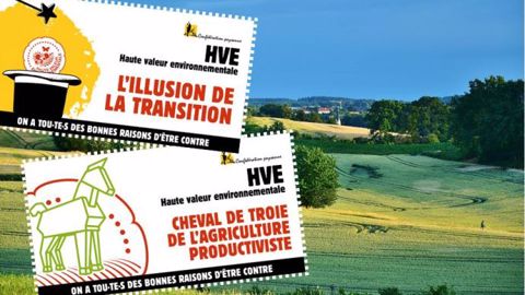 La Confédération paysanne dénonce les incohérences de la certification HVE et appelle à retirer l'amendement instaurant un crédit d'impôt HVE dans le PLF 2021 (©Terre-net Média) La Confédération paysanne dénonce les incohérences de la certification HVE et appelle à retirer l'amendement instaurant un crédit d'impôt HVE dans le PLF 2021 (©Terre-net Média)
