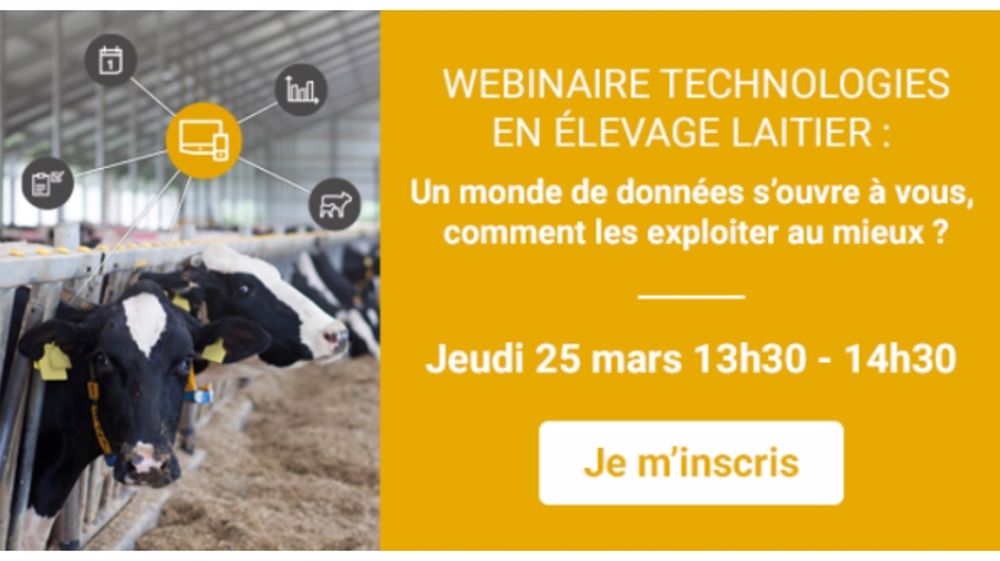 Inscrivez-vous au webinaire sur la valorisation des données de votre élevage laitier. (©365FarmNet)