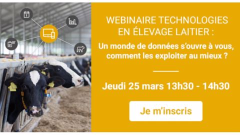 Inscrivez-vous au webinaire sur la valorisation des données de votre élevage laitier. (©365FarmNet) Inscrivez-vous au webinaire sur la valorisation des données de votre élevage laitier. (©365FarmNet)