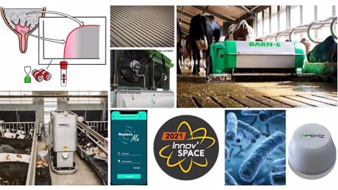 Voici un aperçu des innovations en élevage primées par le concours Innov'Space 2021. Pour toutes les découvrir, cliquez sur les liens dans la liste des lauréats ci-dessous. (©Innov'Space/Terre-net Média) Voici un aperçu des innovations en élevage primées par le concours Innov'Space 2021. Pour toutes les découvrir, cliquez sur les liens dans la liste des lauréats ci-dessous. (©Innov'Space/Terre-net Média)