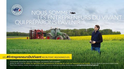 Le ministère de l'agriculture a initié en juillet une vaste campagne de promotion de l'enseignement agricole, baptisée "#entrepreneurs du vivant", relancée au moment de la rentrée scolaire. (©Ministère de l'agriculture) Le ministère de l'agriculture a initié en juillet une vaste campagne de promotion de l'enseignement agricole, baptisée "#entrepreneurs du vivant", relancée au moment de la rentrée scolaire. (©Ministère de l'agriculture)