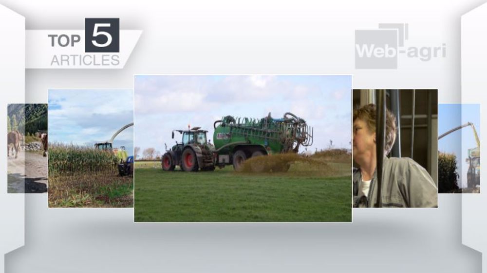 Les cinq articles les plus lus de la semaine sur Web-agri. (©Terre-net Média)