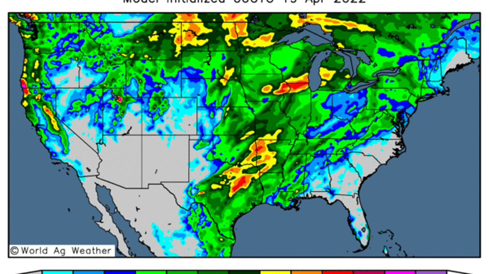 Le climat risque de rester pluvieux dans la Corn Belt (©WorldAgWeather)