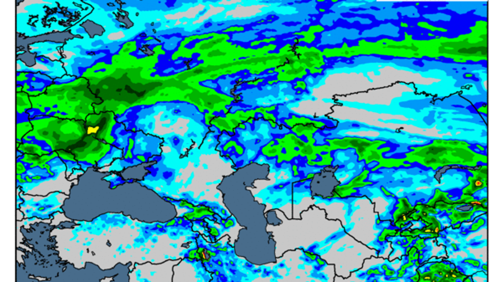 Prévisions de pluies à sept jours. (©WorldAgWeather)