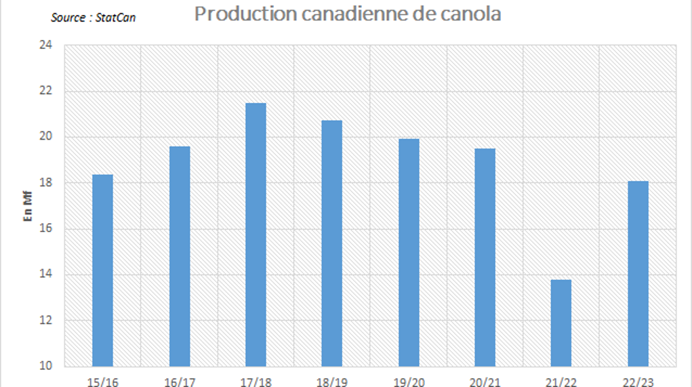 La récolte canadienne de canola reste relativement faible. La récolte canadienne de canola reste relativement faible.