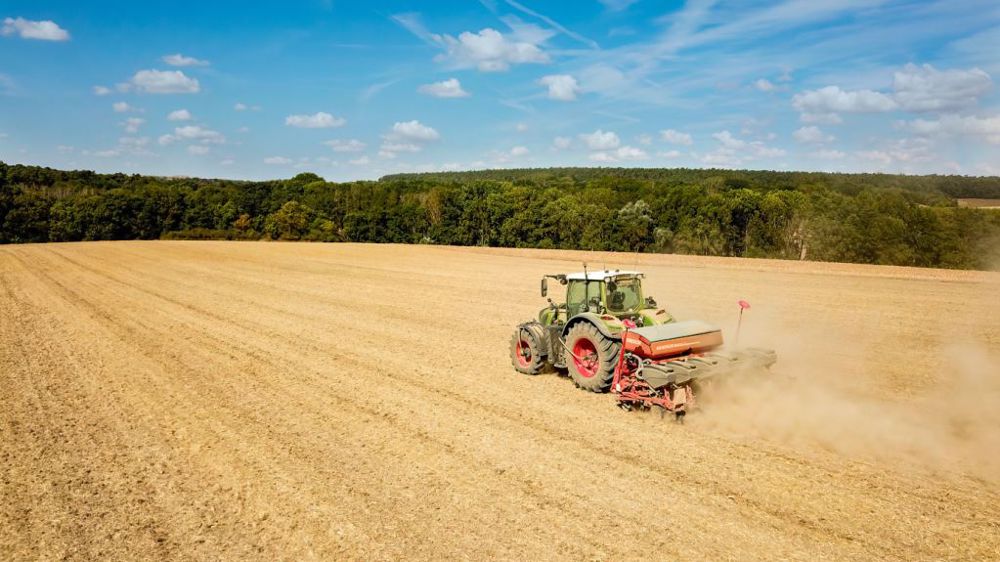 Horsch simplifie le semis monograine grâce à son châssis télescopique. Quelques minutes suffisent pour passer d'un écartement à un autre. (©Horsch)